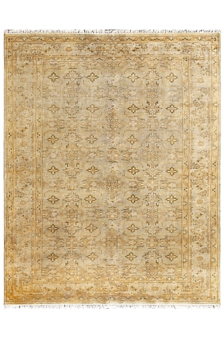 Gold Hand-Knotted Wool Carpet by Knotty Rugs