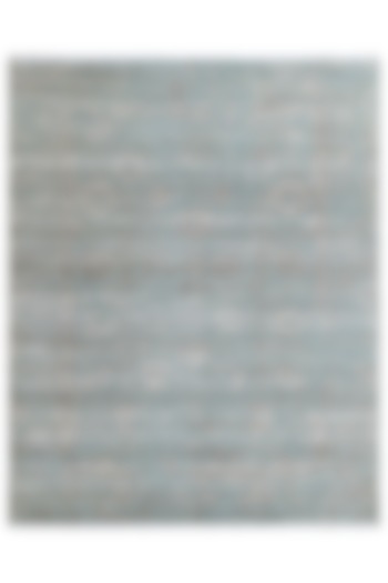 Beige & Powder Blue Hand-Knotted Carpet by Knotty Rugs