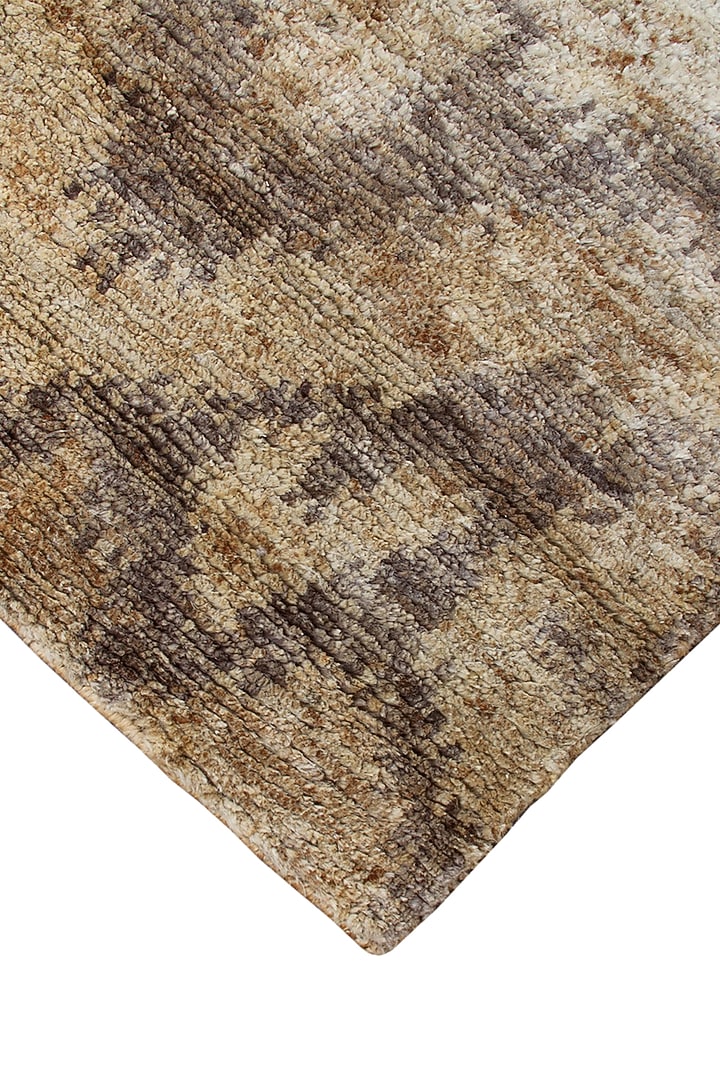 Light Brown & Dark Brown Hand-Knotted Carpet by Knotty Rugs at Pernia's Pop Up Shop