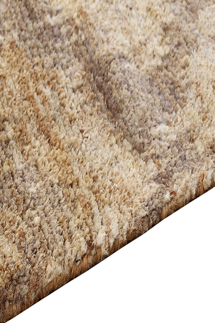 Light Brown & Dark Brown Hand-Knotted Carpet by Knotty Rugs at Pernia's Pop Up Shop