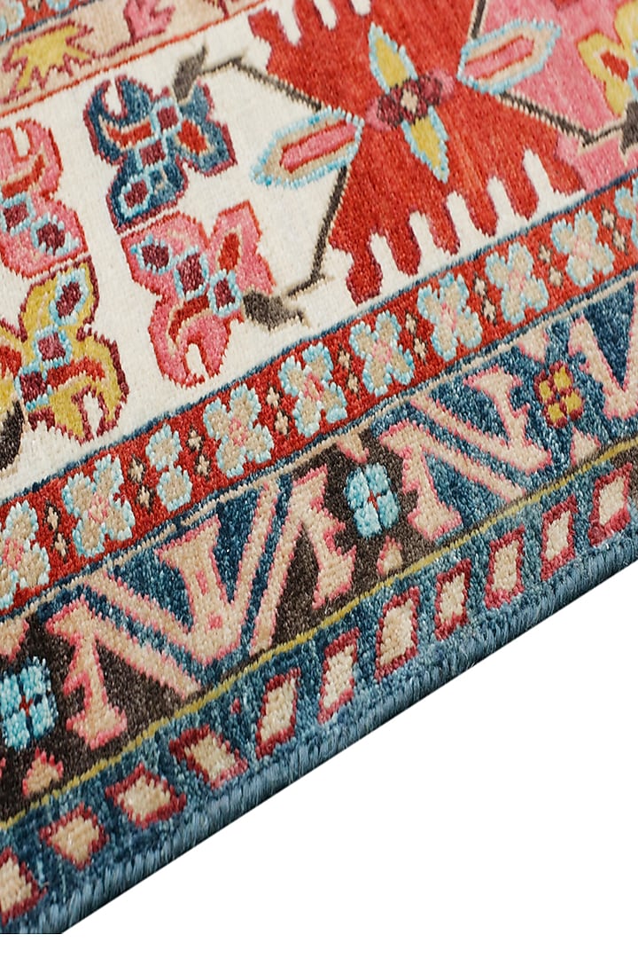 Multi-Colored Wool & Cotton Hand-Knotted Carpet by Knotty Rugs at Pernia's Pop Up Shop