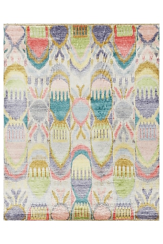 Multi-Colored Hand-Knotted Carpet by Knotty Rugs
