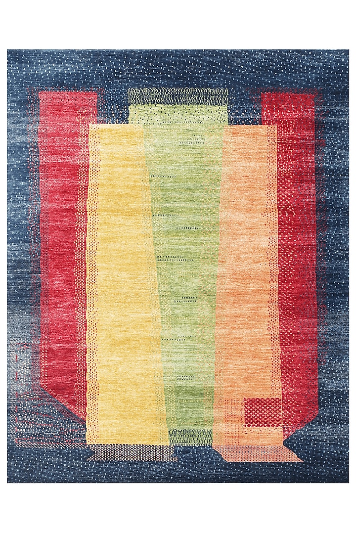 Multi-Colored Wool Carpet by Knotty Rugs