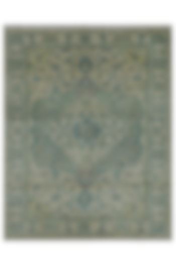 Catalina Green Hand-Knotted Carpet by Knotty Rugs at Pernia's Pop Up Shop