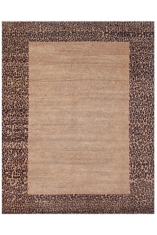Brown & Beige Hand-Knotted Carpet by Knotty Rugs