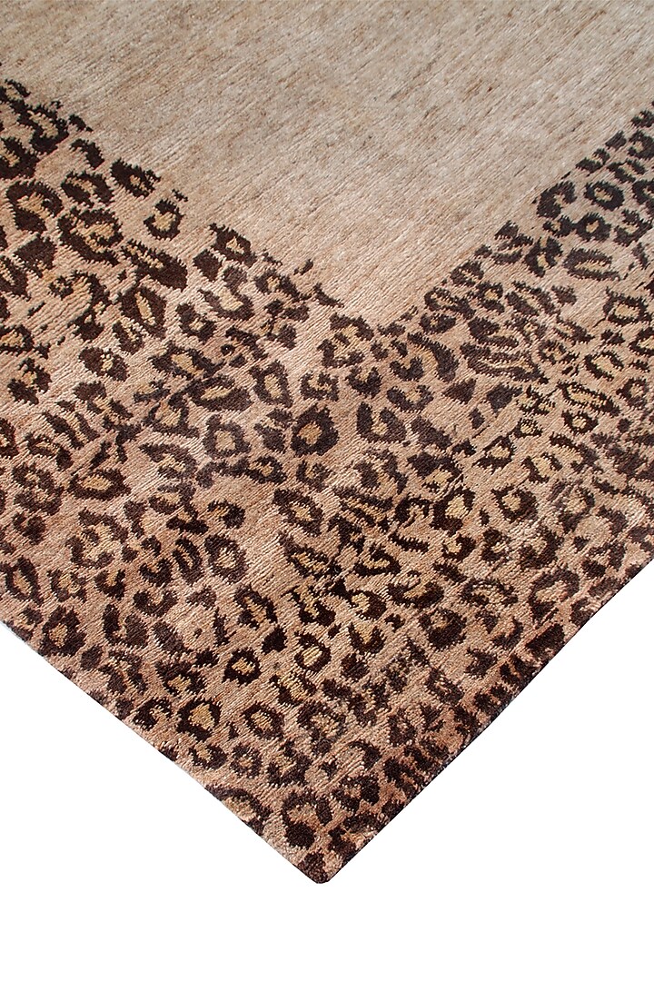 Brown & Beige Hand-Knotted Carpet by Knotty Rugs at Pernia's Pop Up Shop