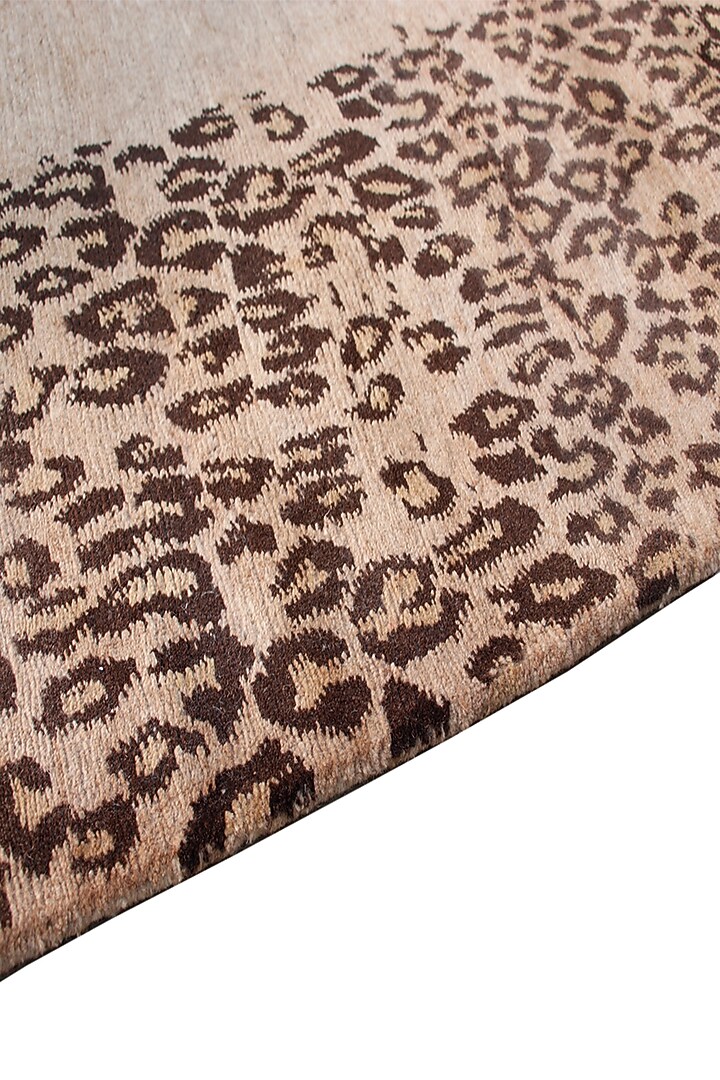Brown & Beige Hand-Knotted Carpet by Knotty Rugs at Pernia's Pop Up Shop