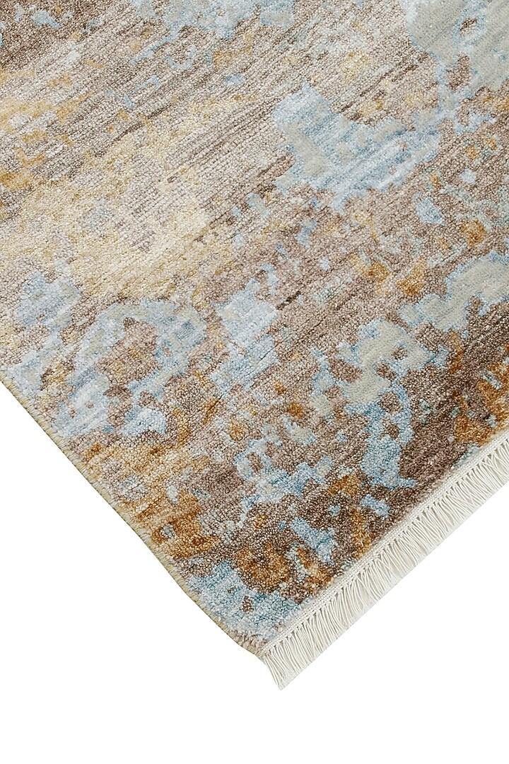Beige & Powder Blue Hand-Knotted Carpet by Knotty Rugs at Pernia's Pop Up Shop