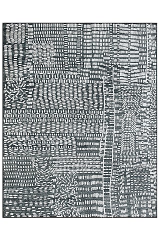Ivory & Grey Hand-Knotted Carpet by Knotty Rugs