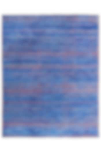 Cobalt Blue & Orange Hand-Knotted Carpet by Knotty Rugs