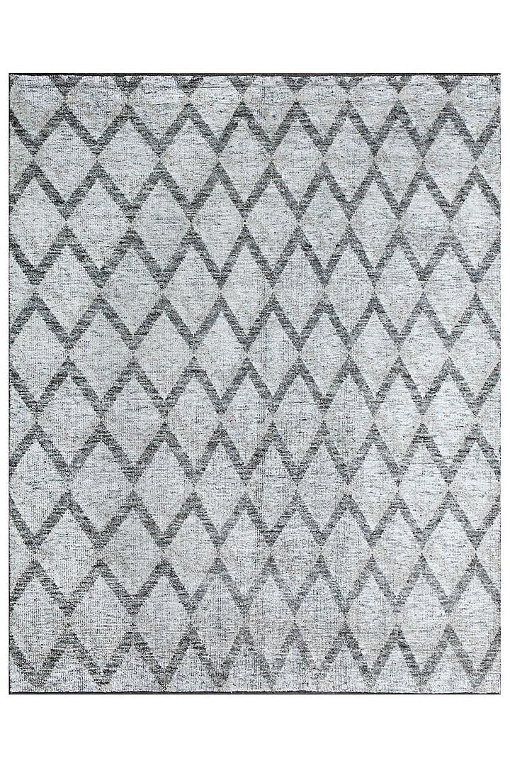 Grey Hand-Knotted Carpet by Knotty Rugs