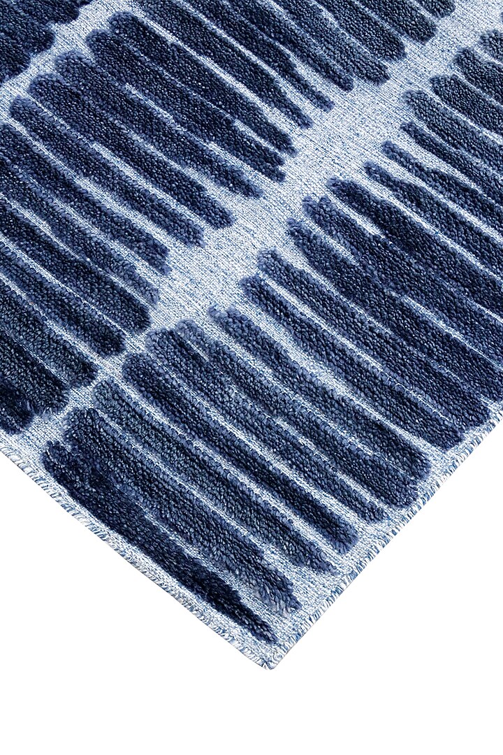 Navy Blue Hand-Knotted Carpet by Knotty Rugs at Pernia's Pop Up Shop