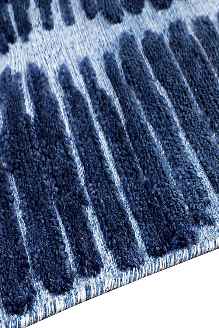 Navy Blue Hand-Knotted Carpet by Knotty Rugs at Pernia's Pop Up Shop