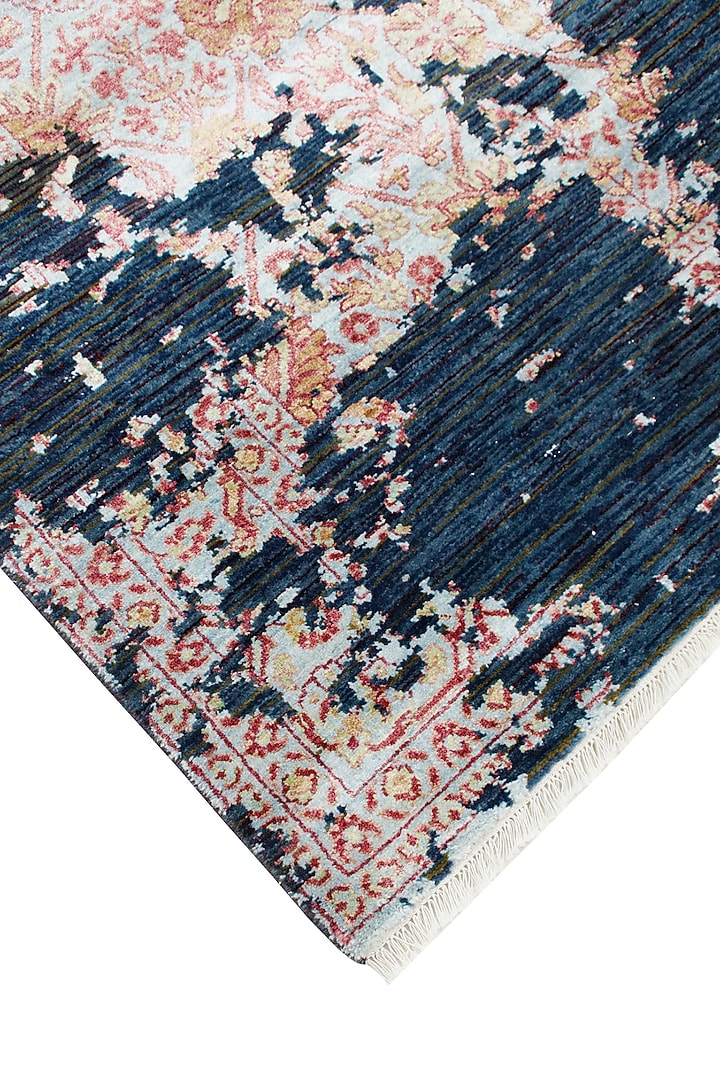Opal Blue & White Hand-Knotted Carpet by Knotty Rugs at Pernia's Pop Up Shop