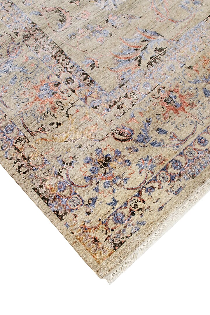 Coriander Green Wool & Viscose Hand-Knotted Carpet by Knotty Rugs at Pernia's Pop Up Shop