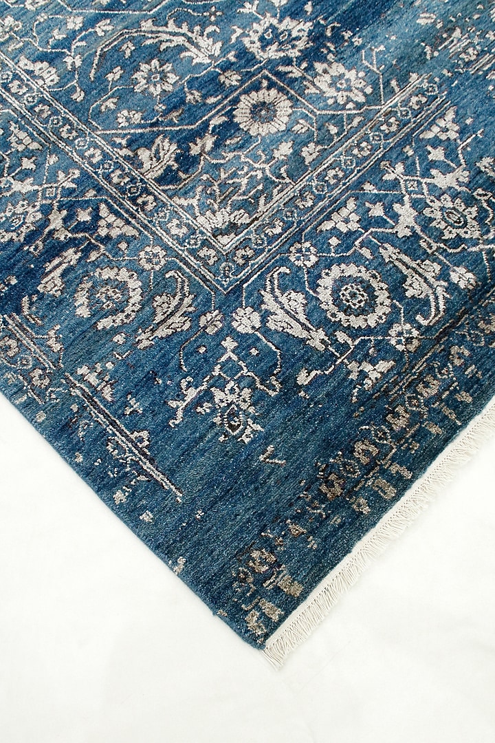 Paisley Blue Hand-Knotted Carpet by Knotty Rugs at Pernia's Pop Up Shop