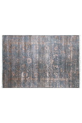 Grey & Gold Hand-Knotted Carpet by Knotty Rugs