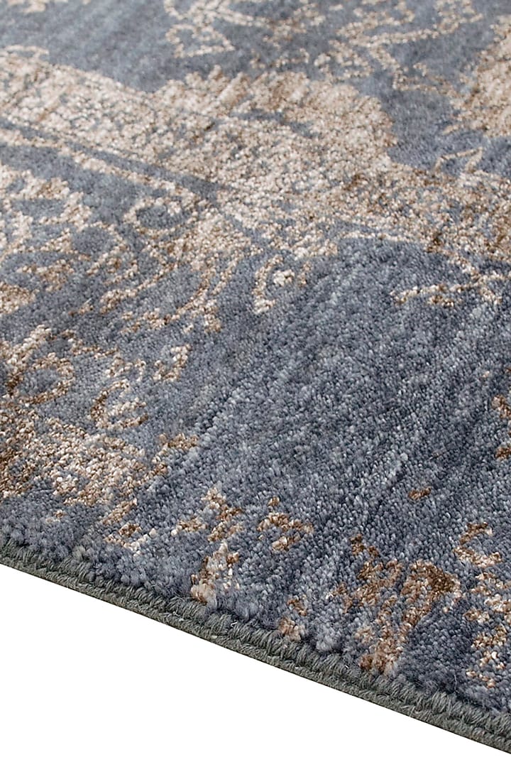 Grey & Gold Hand-Knotted Carpet by Knotty Rugs at Pernia's Pop Up Shop