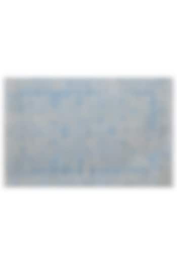 Dark Grey & Aster Blue Hand-Knotted Carpet by Knotty Rugs