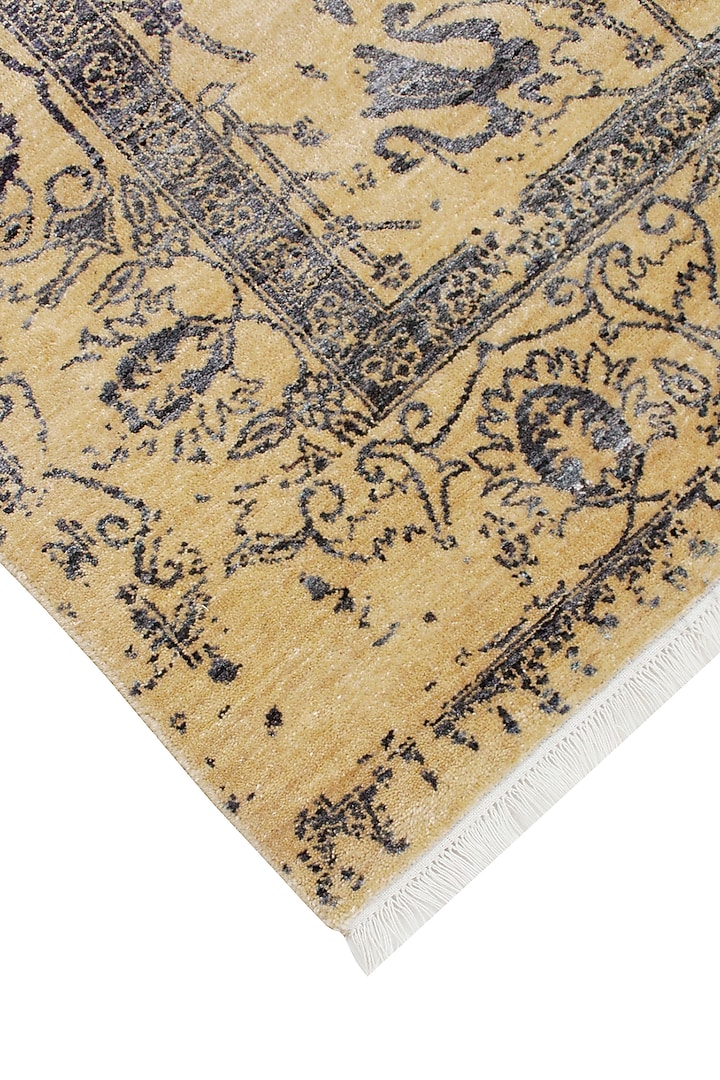 Gold & Black Hand-Knotted Carpet by Knotty Rugs at Pernia's Pop Up Shop