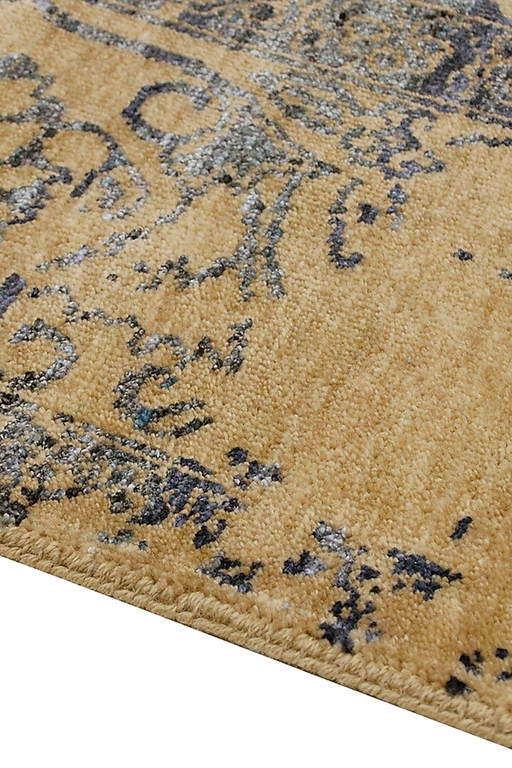Gold & Black Hand-Knotted Carpet by Knotty Rugs at Pernia's Pop Up Shop