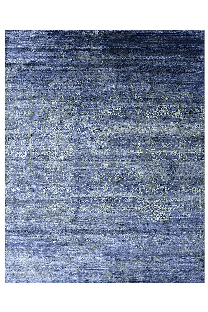 Cobalt Blue Hand-Knotted Carpet by Knotty Rugs