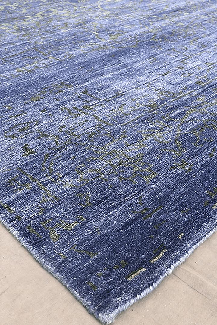 Cobalt Blue Hand-Knotted Carpet by Knotty Rugs at Pernia's Pop Up Shop