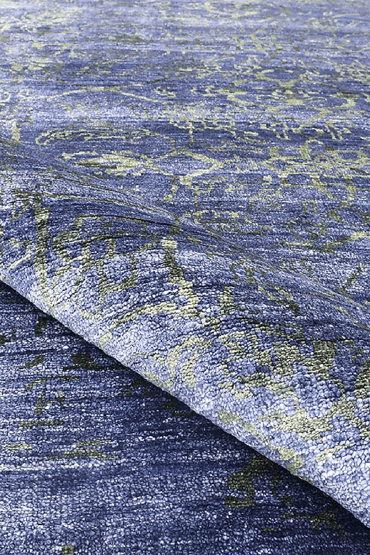 Cobalt Blue Hand-Knotted Carpet by Knotty Rugs at Pernia's Pop Up Shop