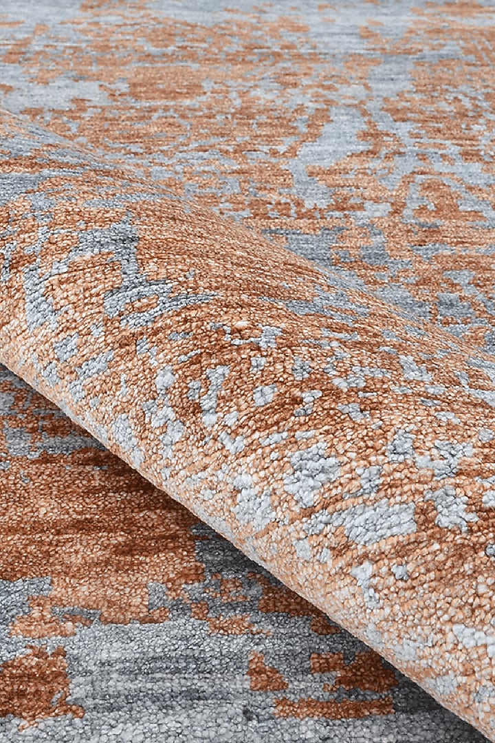 Powder Blue & Beige Hand-Knotted Carpet by Knotty Rugs at Pernia's Pop Up Shop