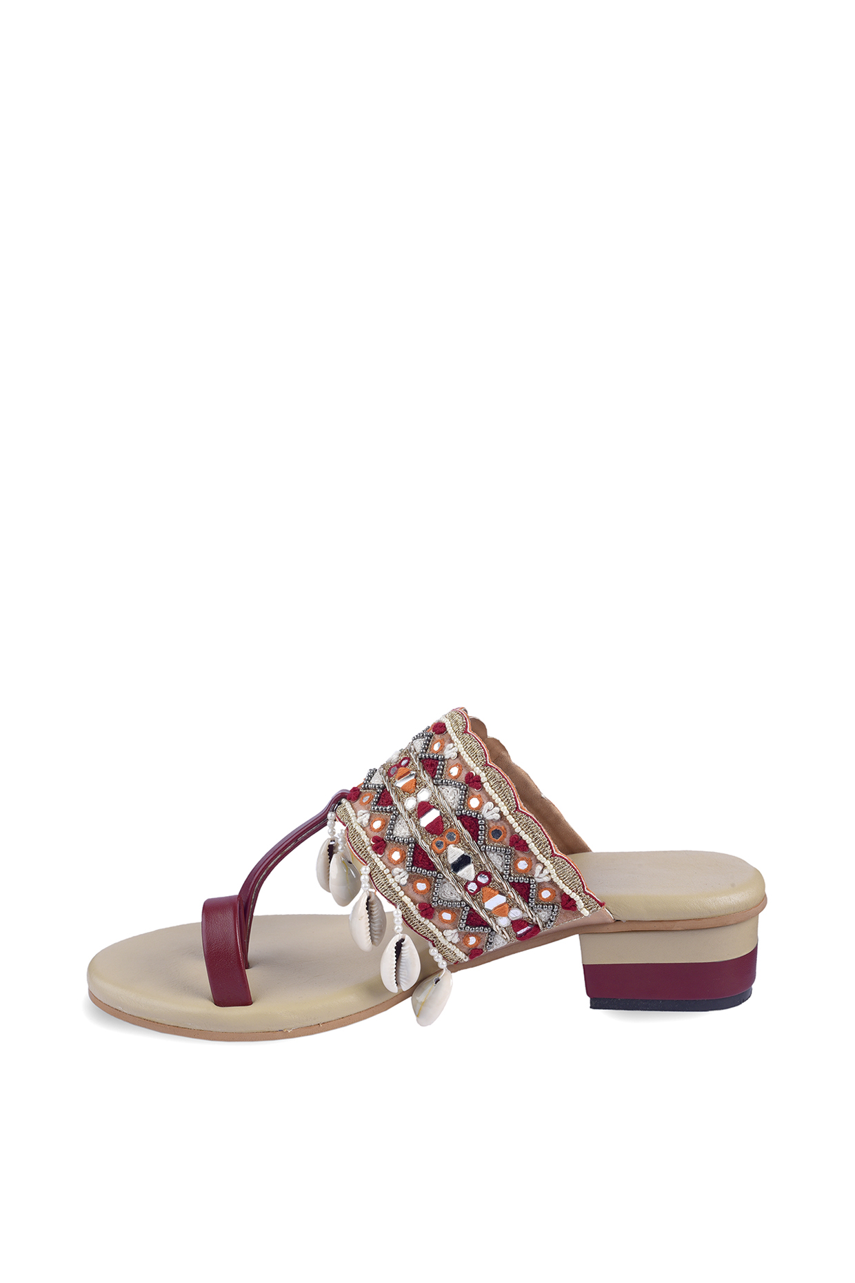 Multi-Coloured Embroidered Flats by KANYAADHAN BY DHIRAJAAYUSHI at Pernia's Pop Up Shop