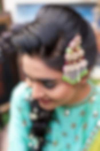 Gold Finish Hand Embroidered Pasa by KANYAADHAN BY DHIRAJAAYUSHI at Pernia's Pop Up Shop