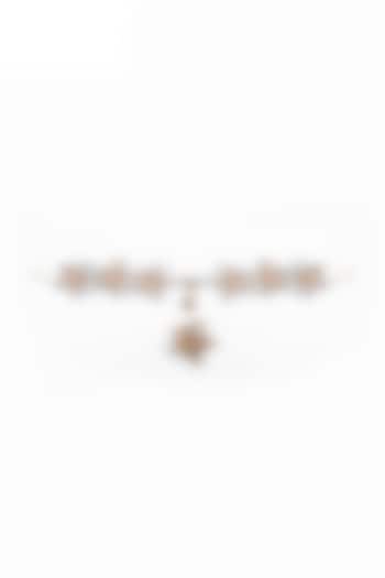 Gold Finish Pearl & Shell Mathapatti by KANYAADHAN BY DHIRAJAAYUSHI at Pernia's Pop Up Shop