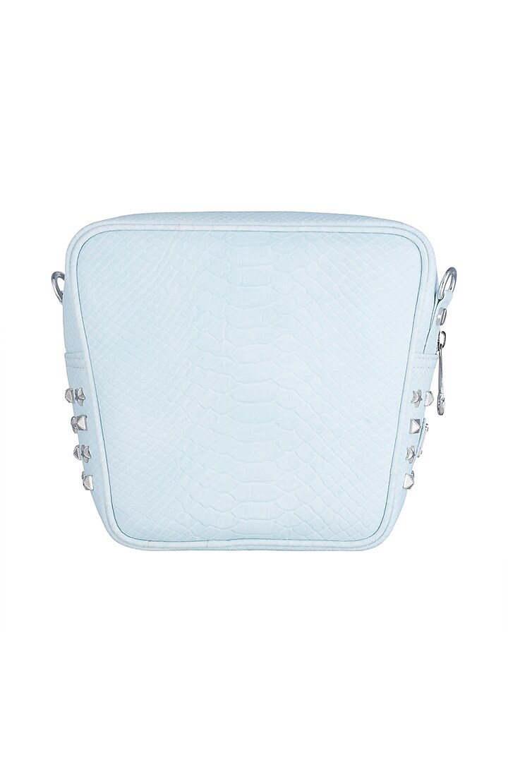 Powder Blue Embellished Cross Body Bag by KNGN at Pernia's Pop Up Shop