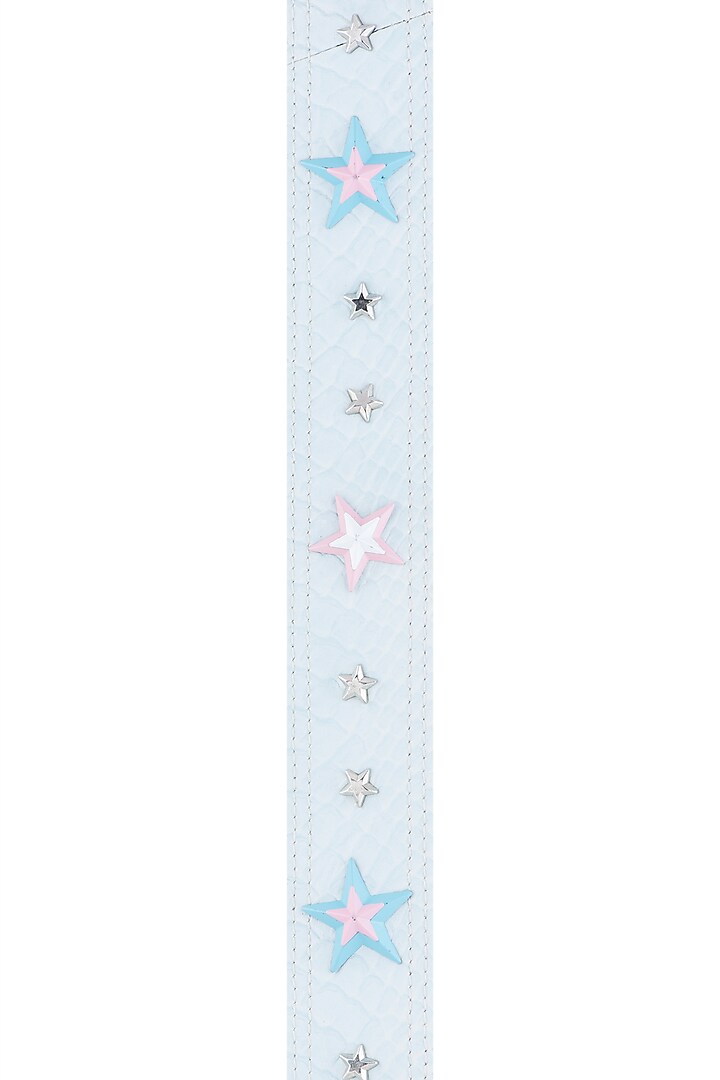 Powder Blue Embellished Cross Body Bag by KNGN at Pernia's Pop Up Shop