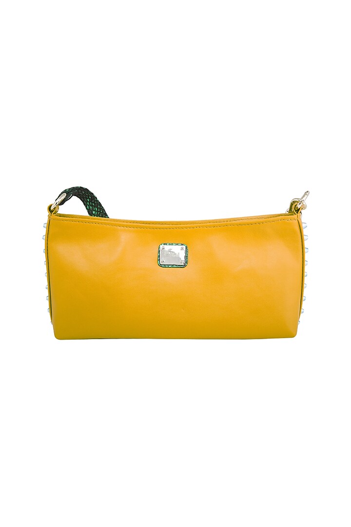 Yellow Handcrafted Shoulder Bag by KNGN at Pernia's Pop Up Shop
