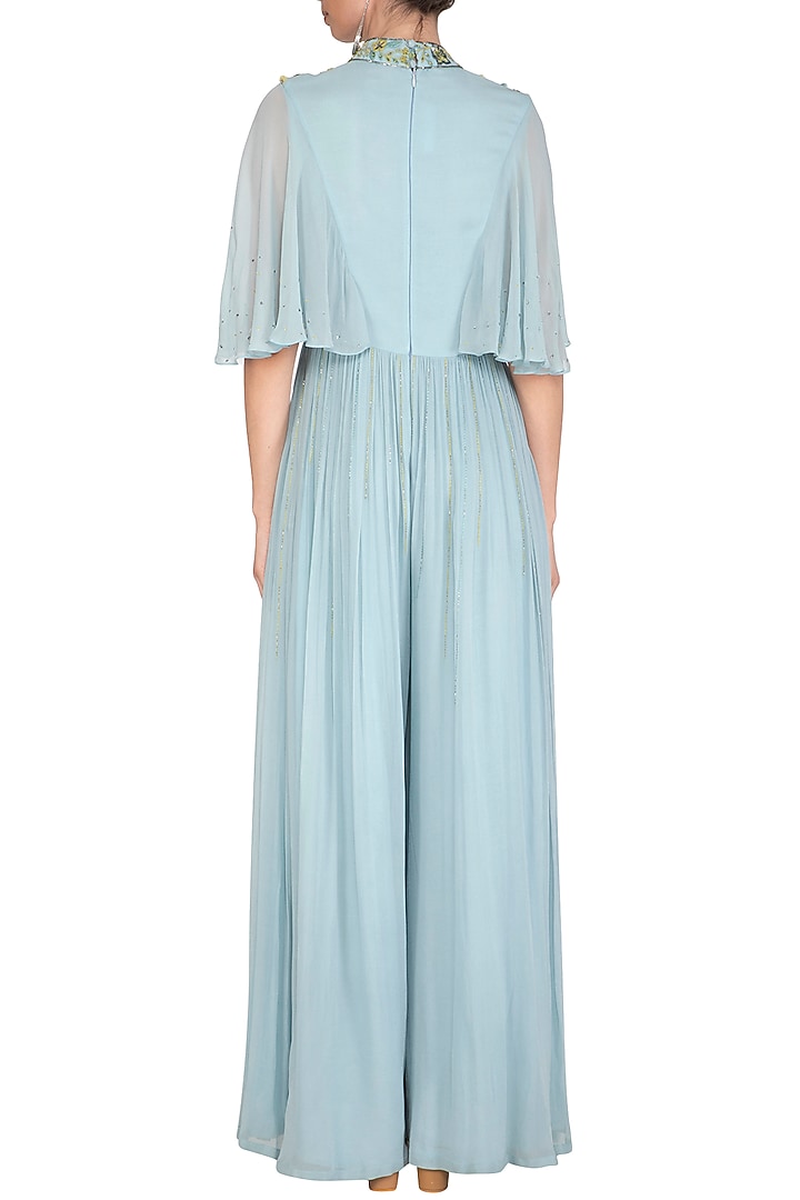 Sage Green Embroidered Jumpsuit by K-ANSHIKA Jaipur at Pernia's Pop Up Shop
