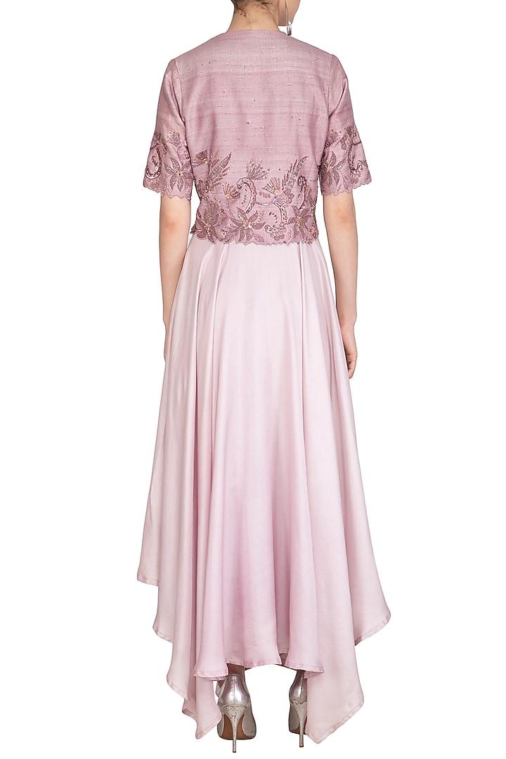 Onion Pink Engagement Gown With Embellished Jacket by K-ANSHIKA Jaipur at Pernia's Pop Up Shop