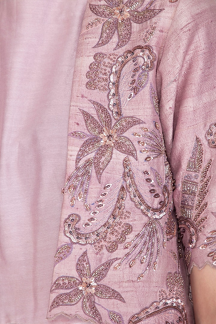 Onion Pink Engagement Gown With Embellished Jacket by K-ANSHIKA Jaipur at Pernia's Pop Up Shop