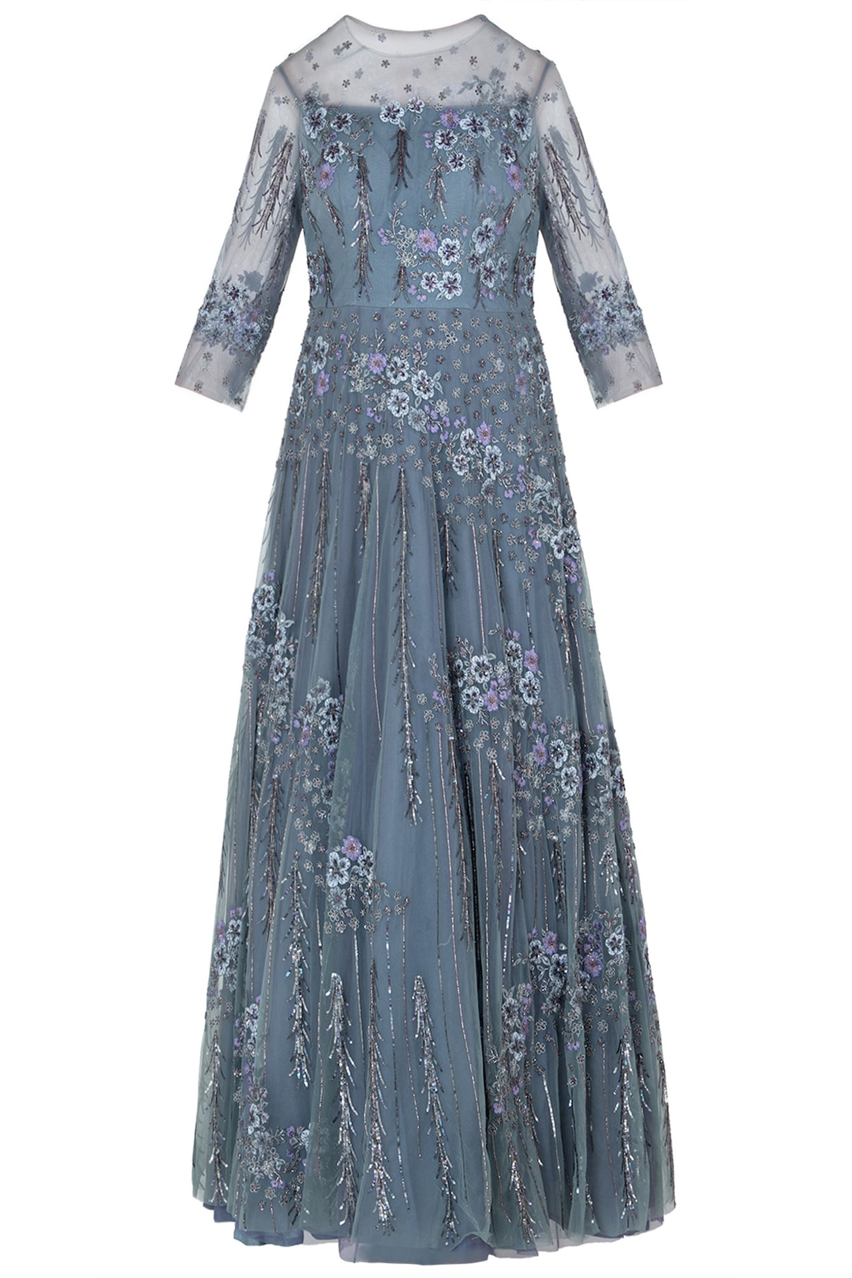 Ice Grey Embellished Gown!