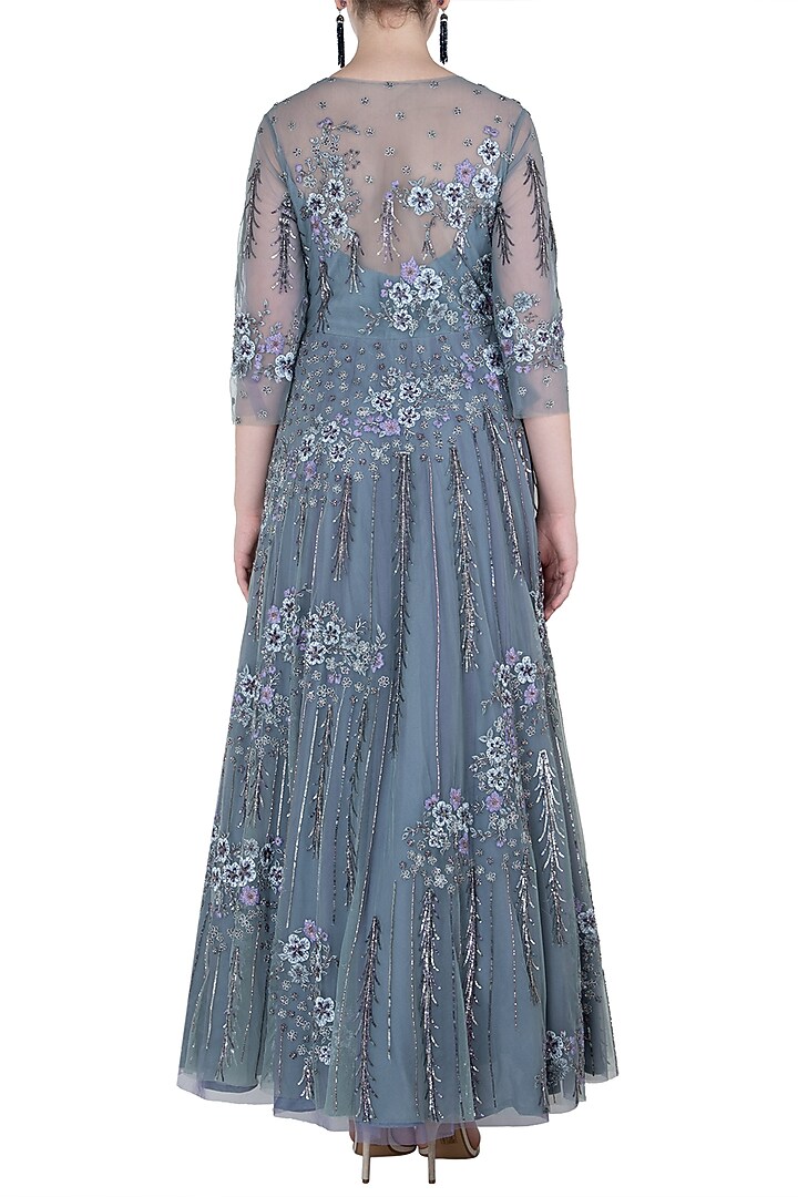 Ice blue asymmetrical embellished gown available only at Pernia's Pop Up Shop.