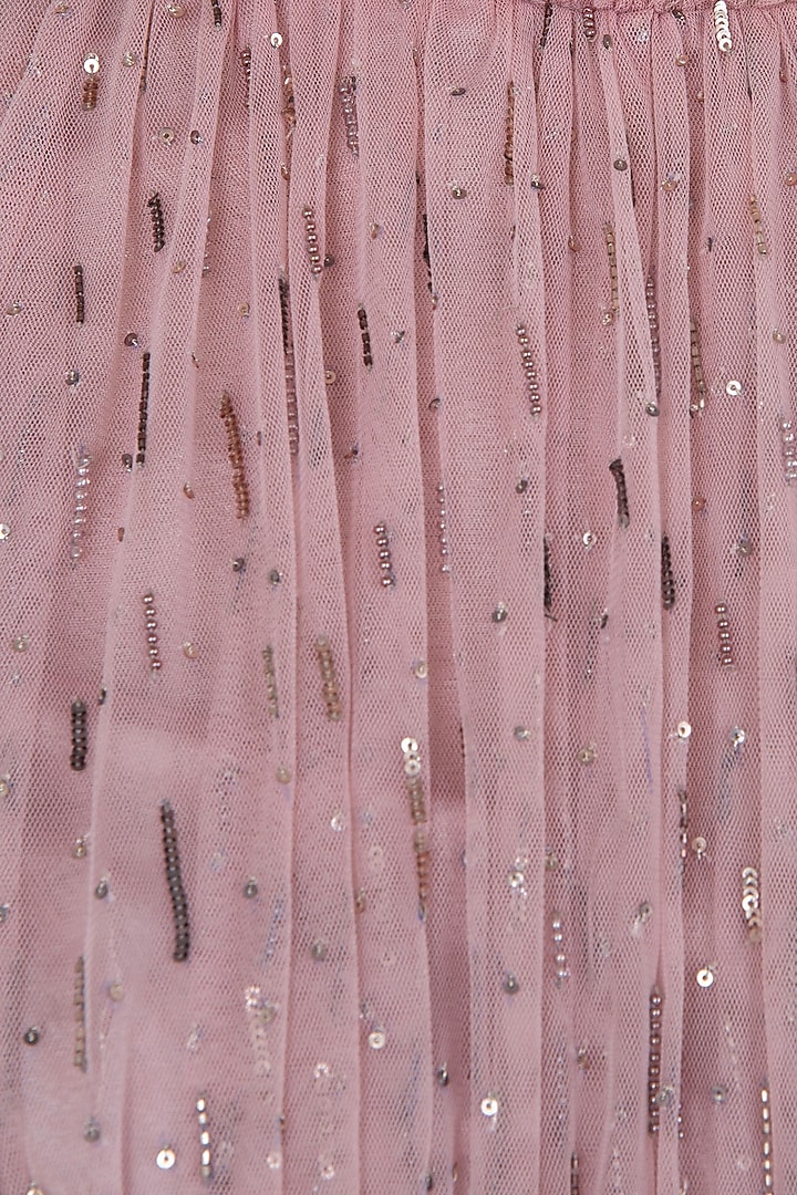 Onion pink embroidered lehenga set available only at Pernia's Pop Up Shop.