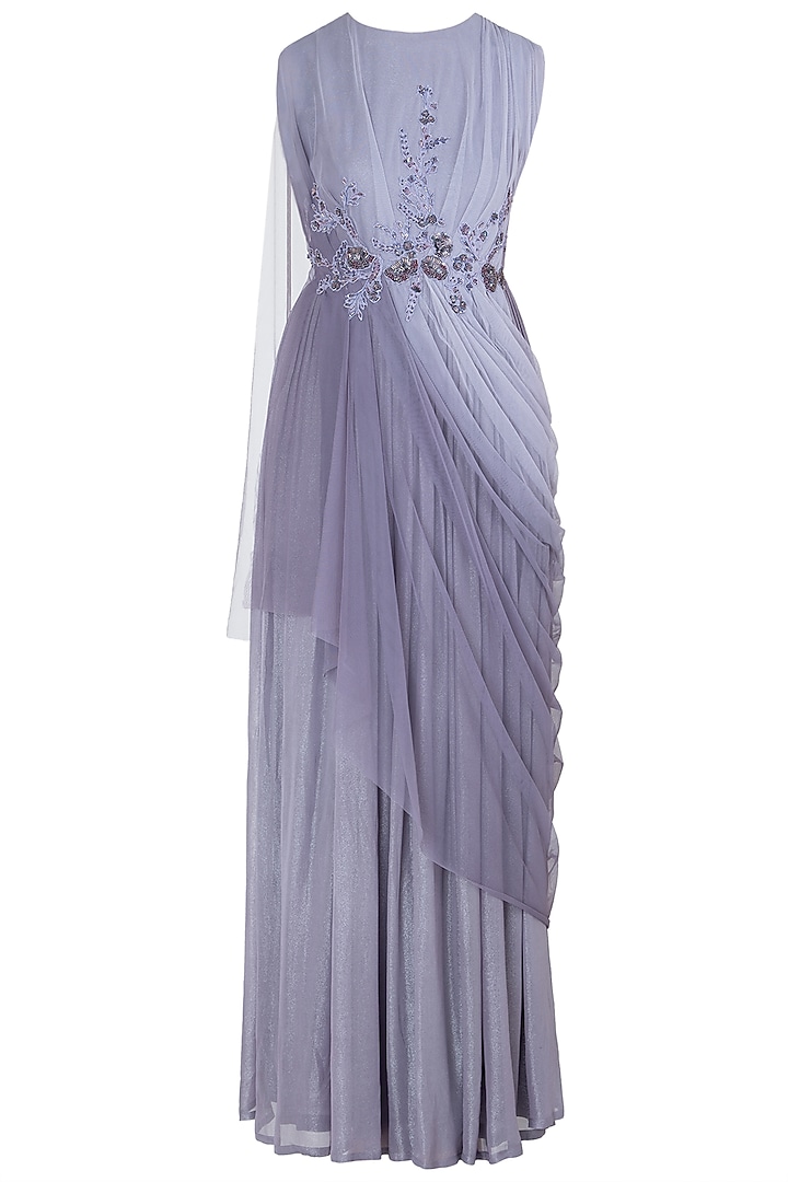 Lilac Embellished Cowl Gown by K-ANSHIKA Jaipur