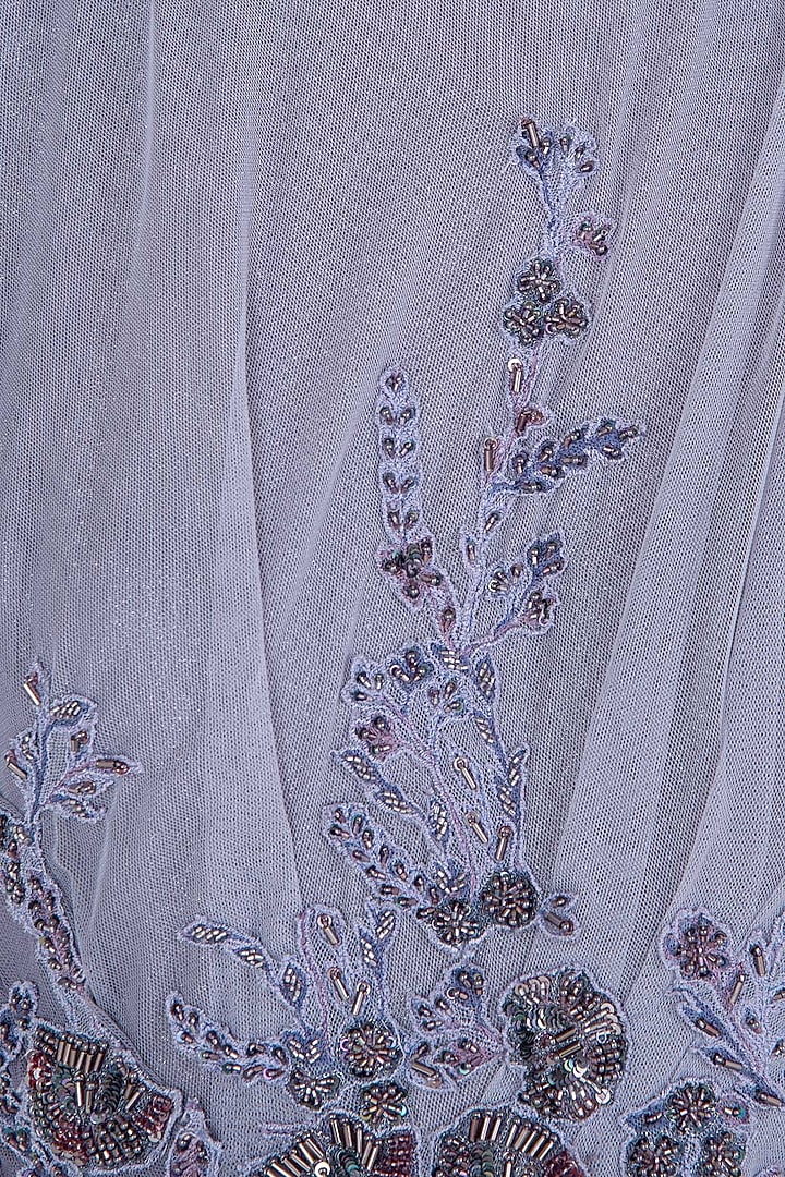 Lilac embellished cowl gown available only at Pernia's Pop Up Shop.