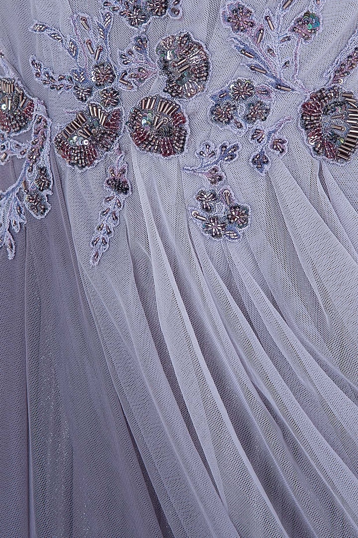 Lilac embellished cowl gown available only at Pernia's Pop Up Shop.