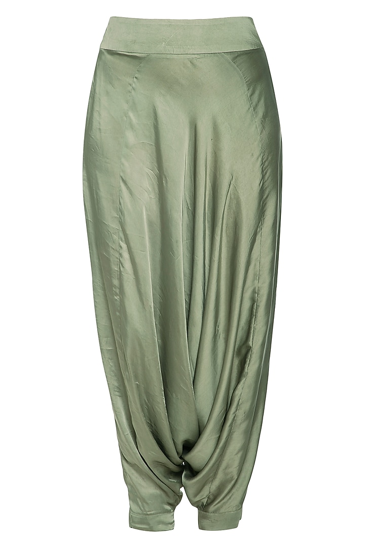 Pistachio embroidered peplum top with pants by K-ANSHIKA Jaipur at Pernia's Pop Up Shop