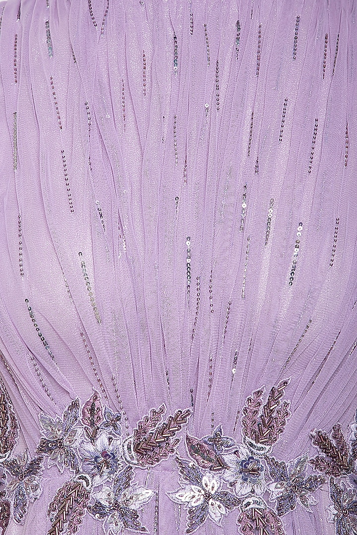Lilac embroidered gathered gown by K-ANSHIKA Jaipur at Pernia's Pop Up Shop