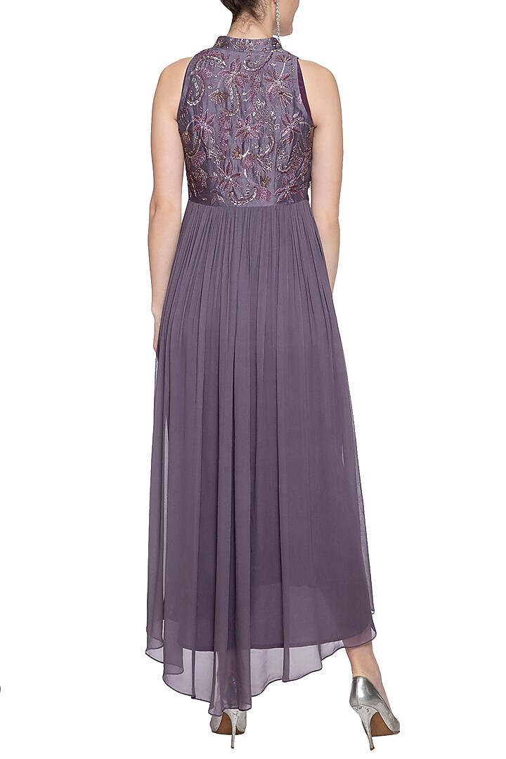 Violet Cocktail Dress with draped jacket by K-ANSHIKA Jaipur at Pernia's Pop Up Shop