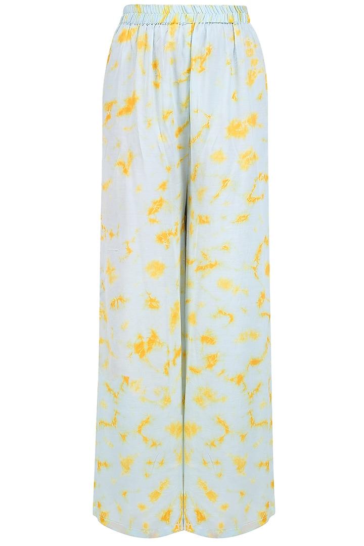 Sky blue gota patti work kurta set with palazzo pants available only at Pernia's Pop Up Shop.