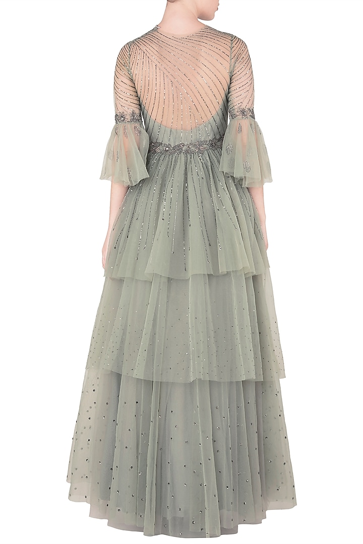 Green net layered gown available only at Pernia's Pop Up Shop.
