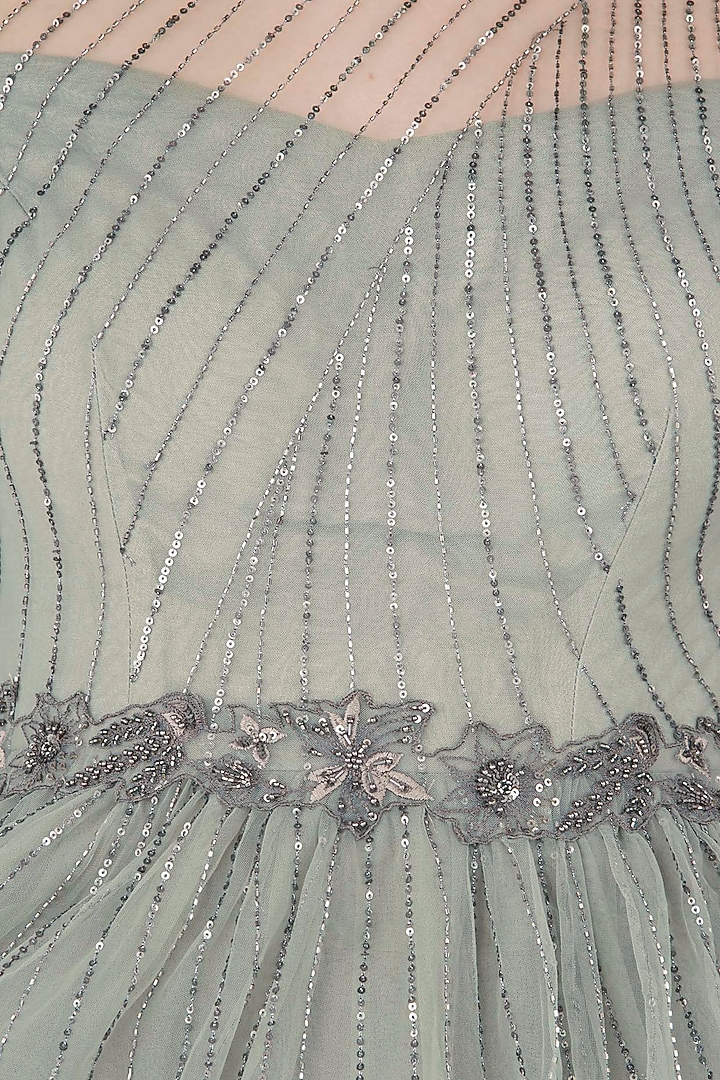 Green net layered gown available only at Pernia's Pop Up Shop.